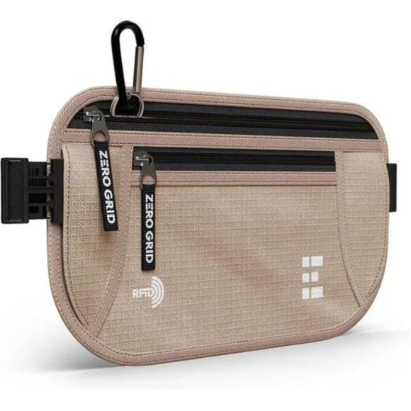 Money Belt for Secure Travel Concealed Travel Pouch w/RFID Blocking